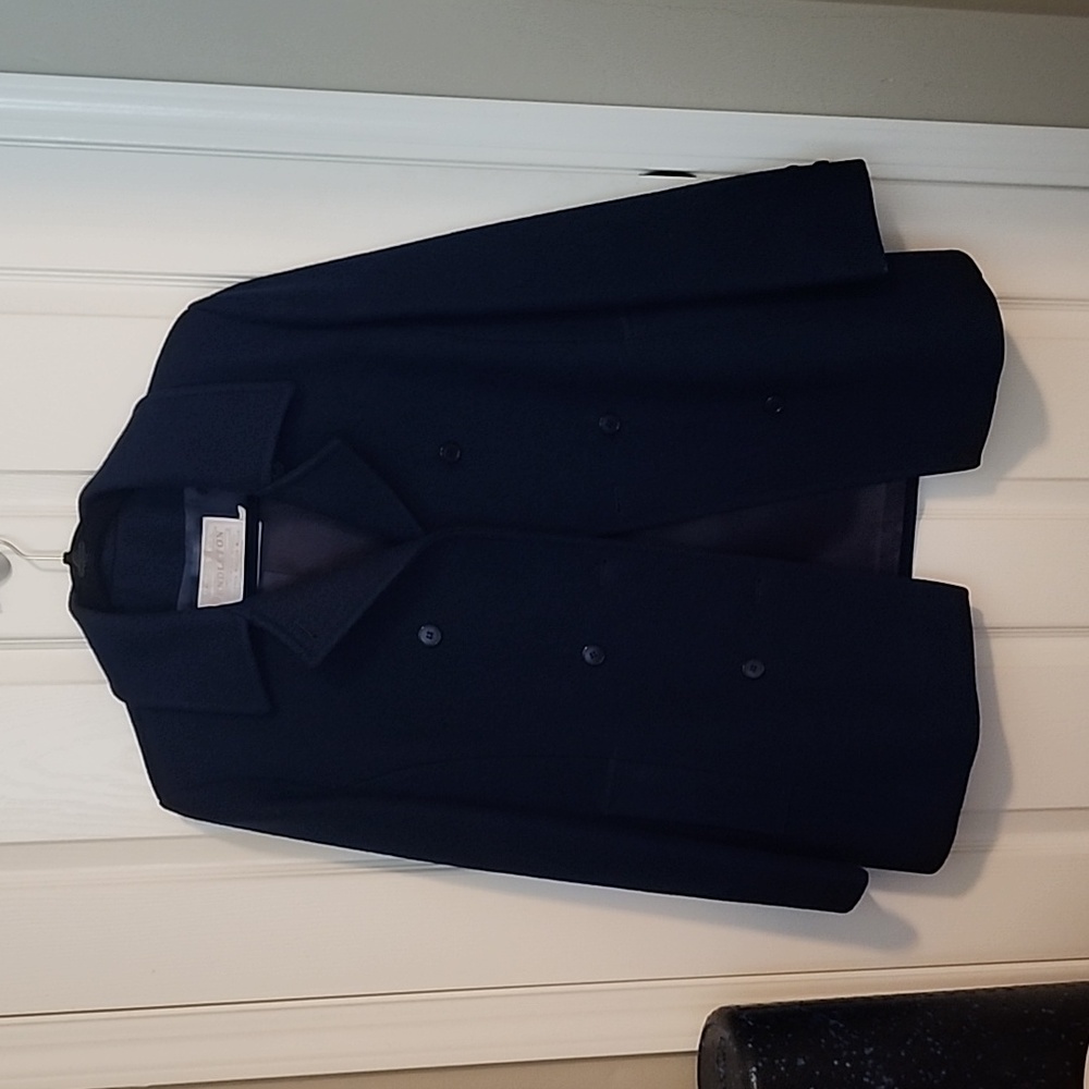 Navy Pendleton Wool Coat - image 2